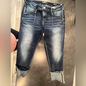Silver capris. Used